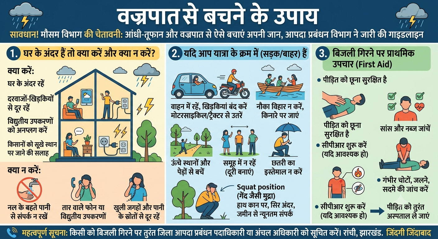 वज्रपात से बचाव के उपाय