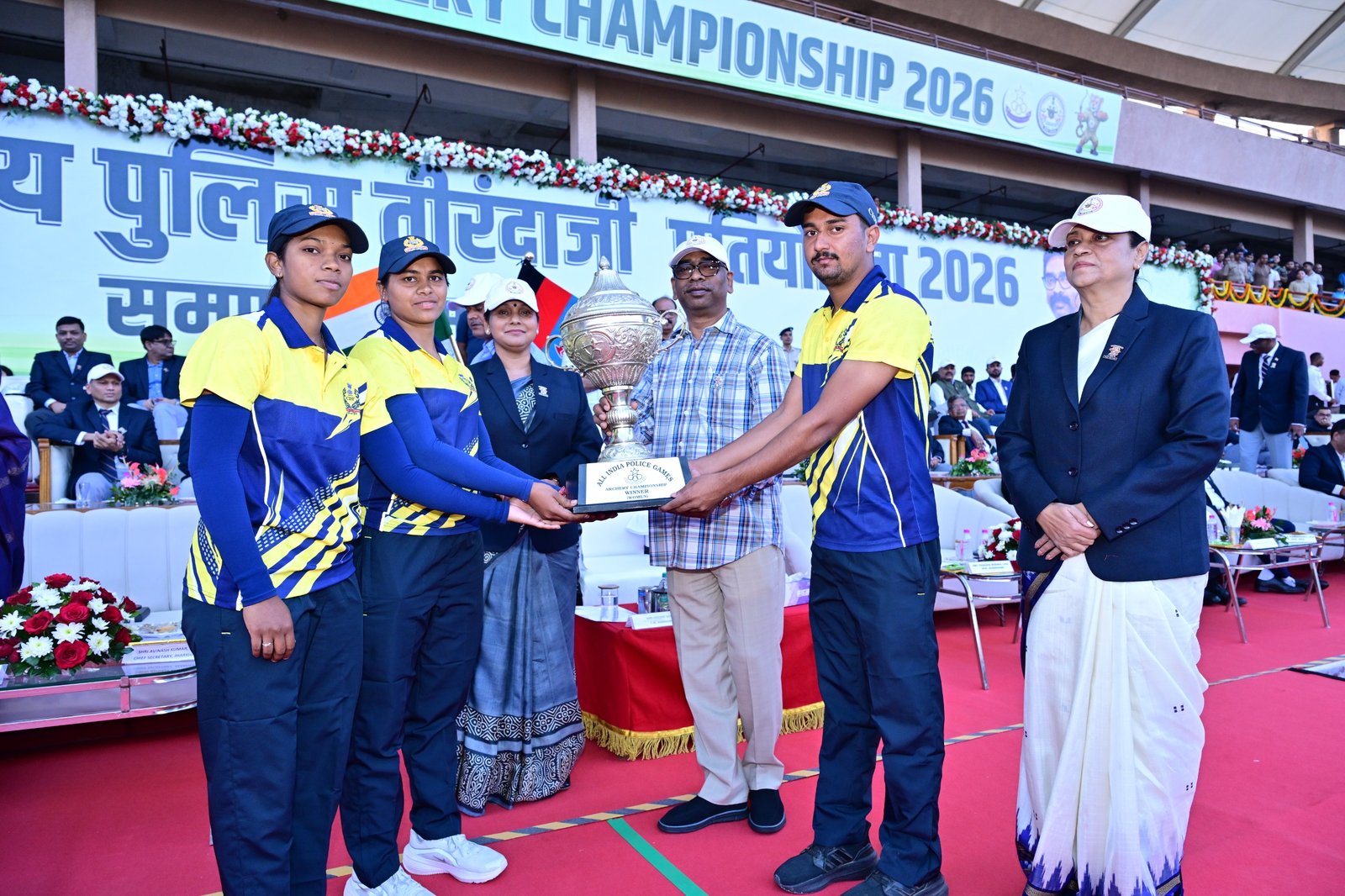 5वीं अखिल भारतीय पुलिस तीरंदाजी प्रतियोगिता 2026-27 के समापन समारोह में सम्मिलित हुए मुख्यमंत्री श्री हेमन्त सोरेन।